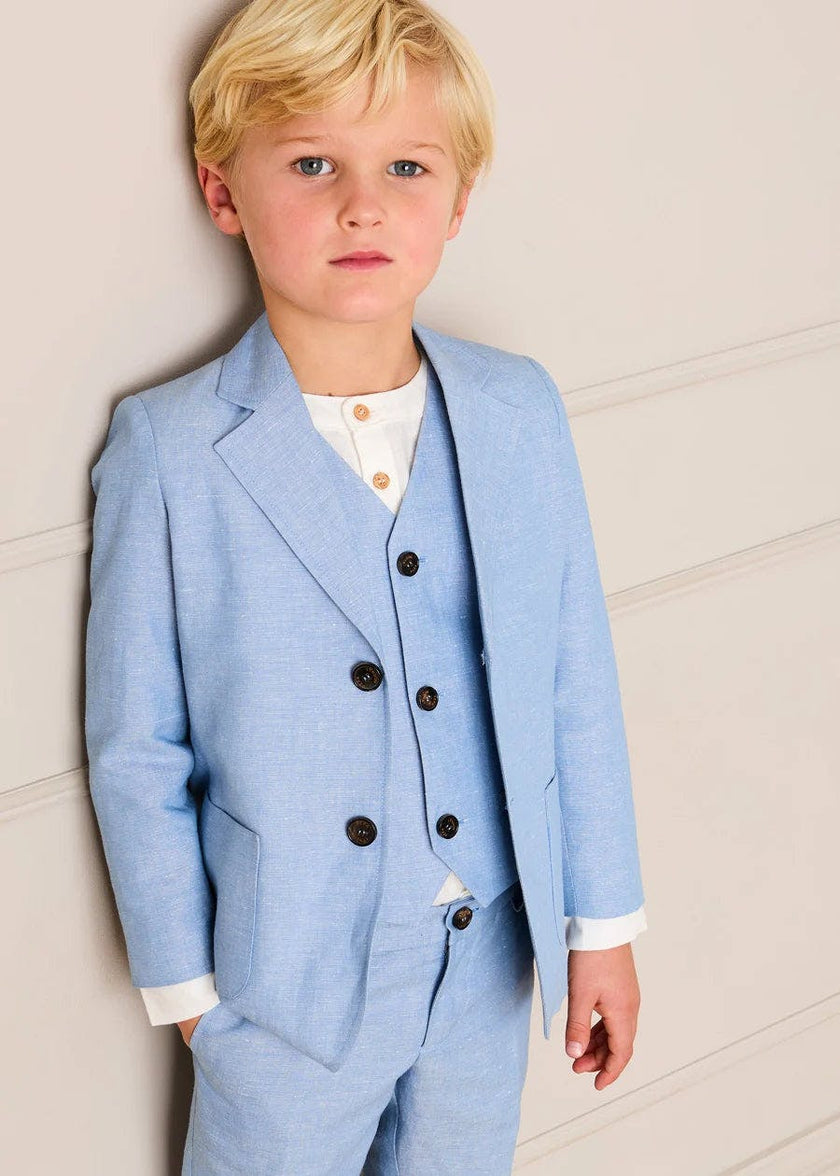 Plain Waistcoat in Sky Blue (4- 10yrs)