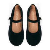 Sabine Velvet Wide Strap Round Toe Mary Jane Pumps