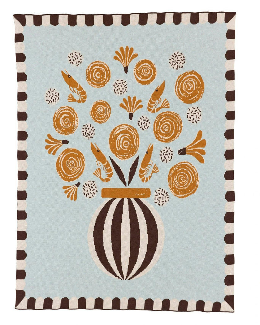 Le Bouquet Knit Blanket