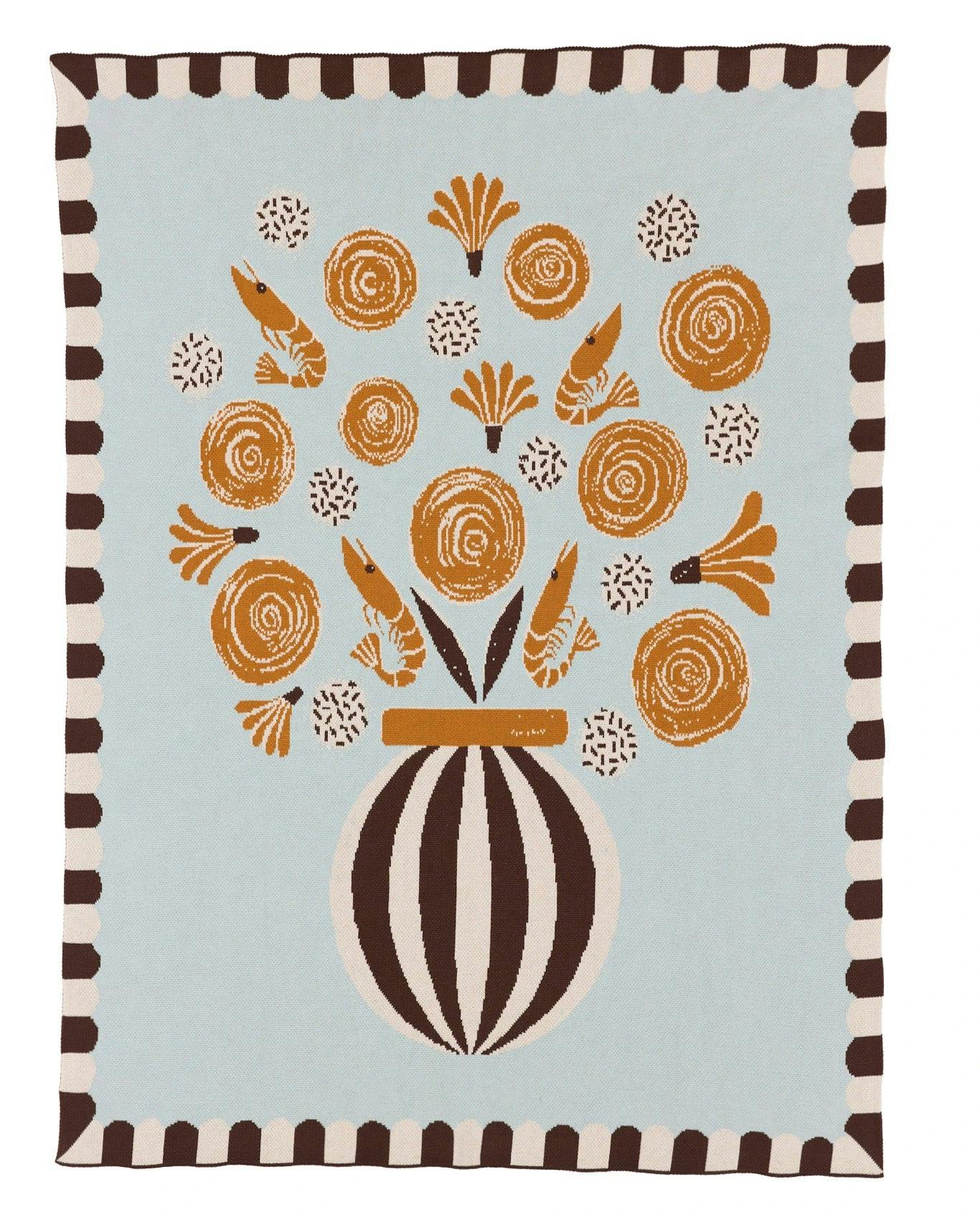 Le Bouquet Knit Blanket