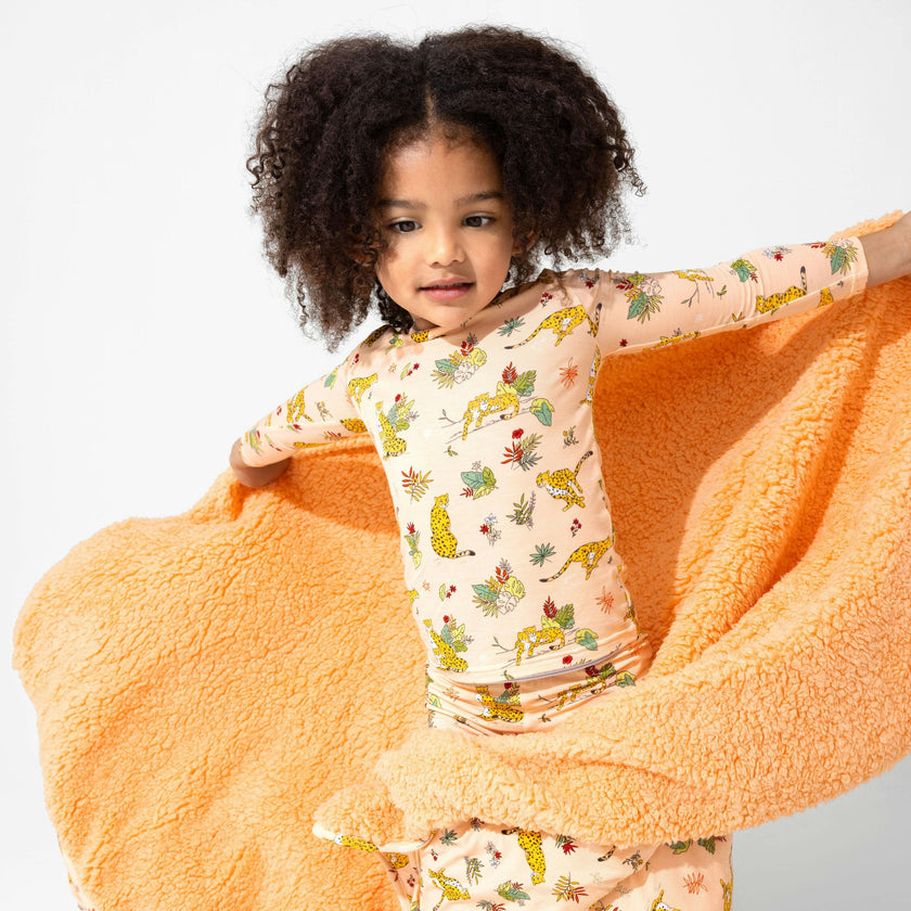 Pounce In Paradise Cheetah Bamboo Sherpa Blanket