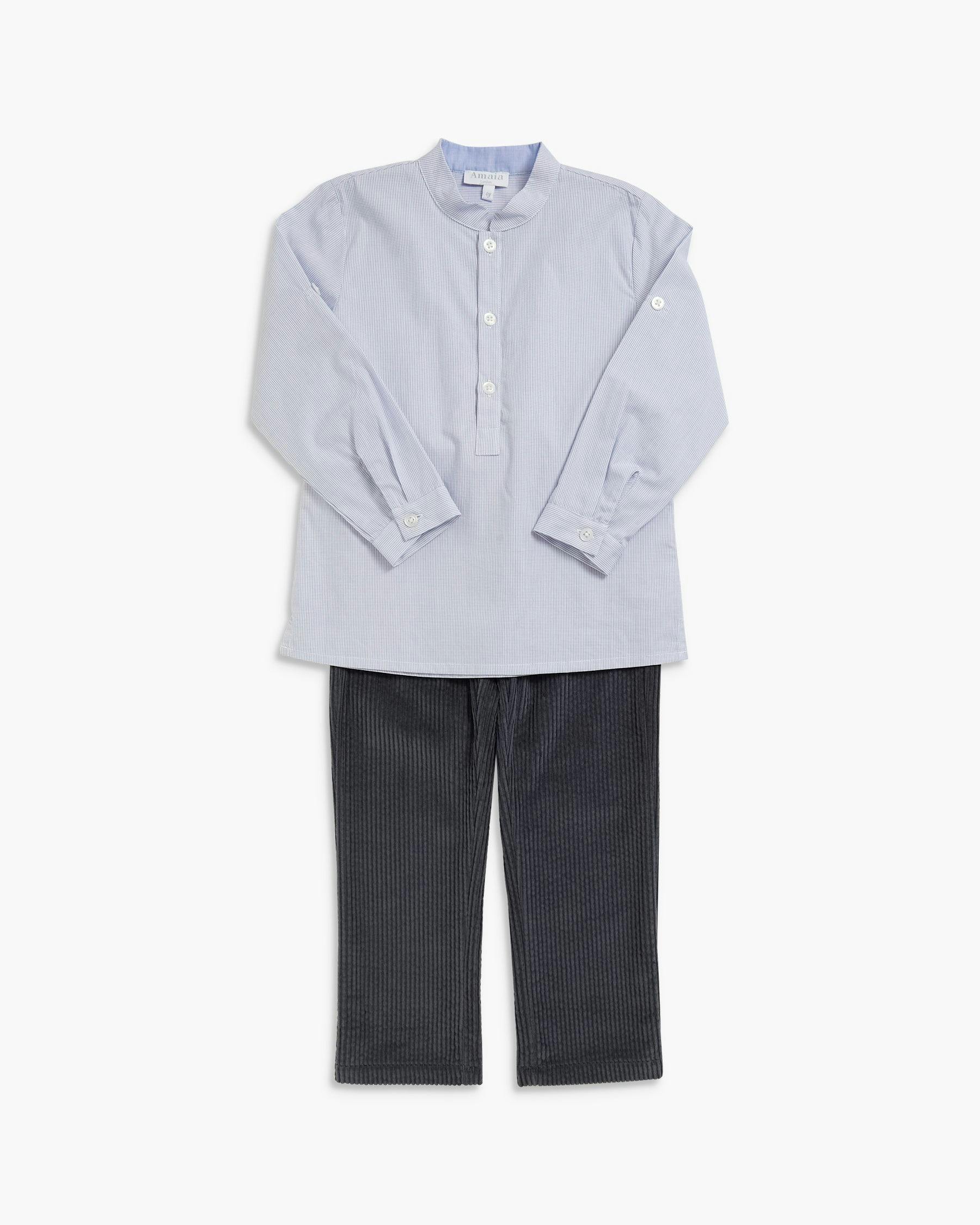 Pereprine Shirt Navy Minicheck