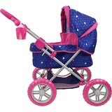 Doll Pram Doll Accessory w/ Removable Bassinet & Matching Bag