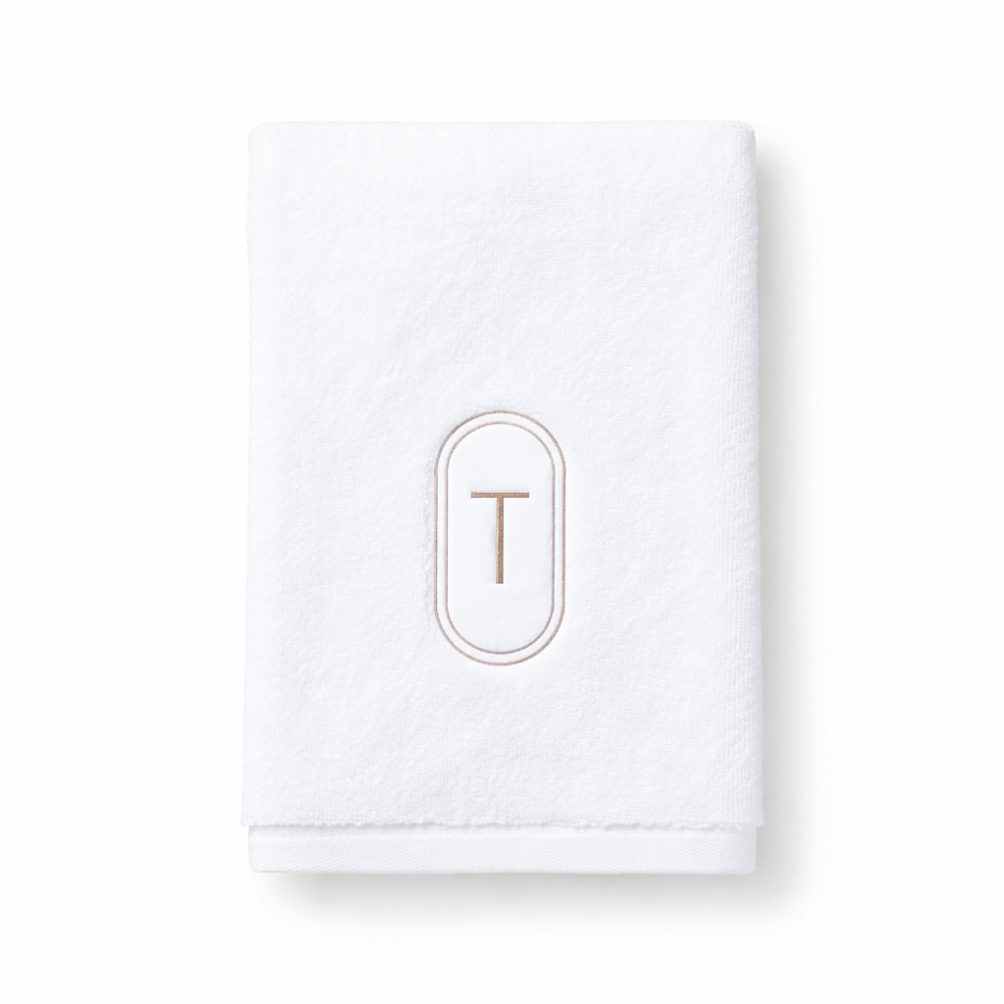 DH Oval Monogram Embroidered Fingertip Towel