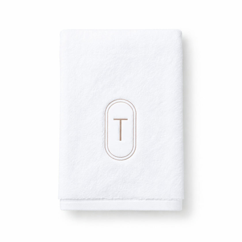 DH Oval Monogram Embroidered Fingertip Towel