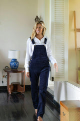 Adult Navy Chunky Cord Overalls