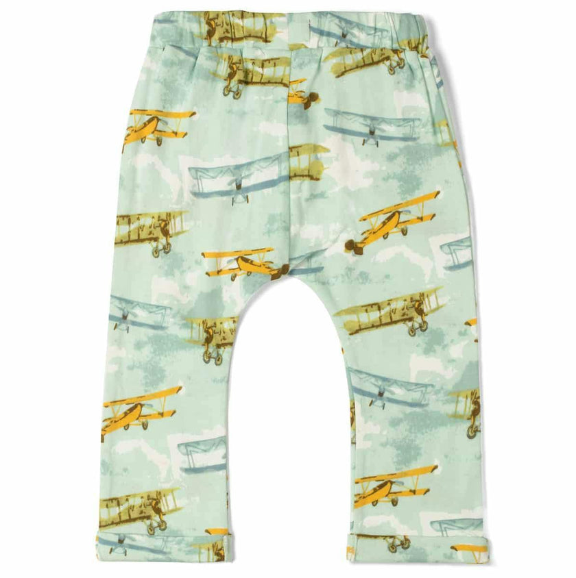 Vintage Planes Organic Cotton Baby Jogger Pants