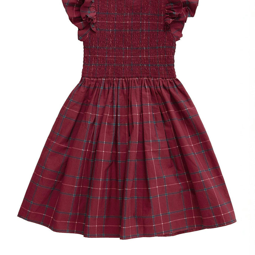 Mini Hattie Dress in Burgundy Plaid