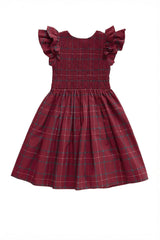 Mini Hattie Dress in Burgundy Plaid