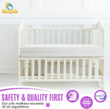 6” Crib & Toddler Bed Mattress – Made in USA – CertiPUR & OEKO-TEX Certified – Breathable Waterproof Washable Removable Soft Cover – Dual Sided Pink