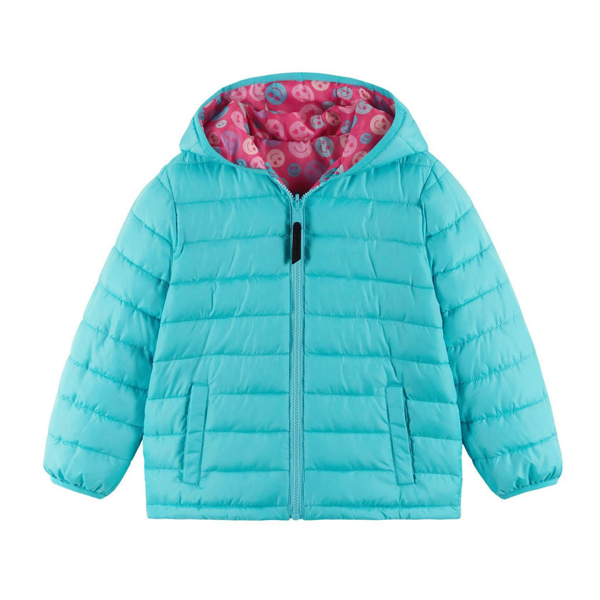 Kids Printed Reversible Puffer Jacket