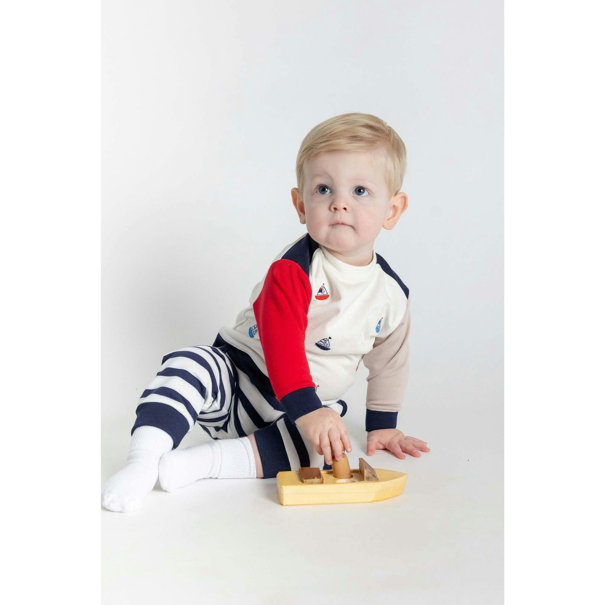 French Terry Knit Set With Saliboats