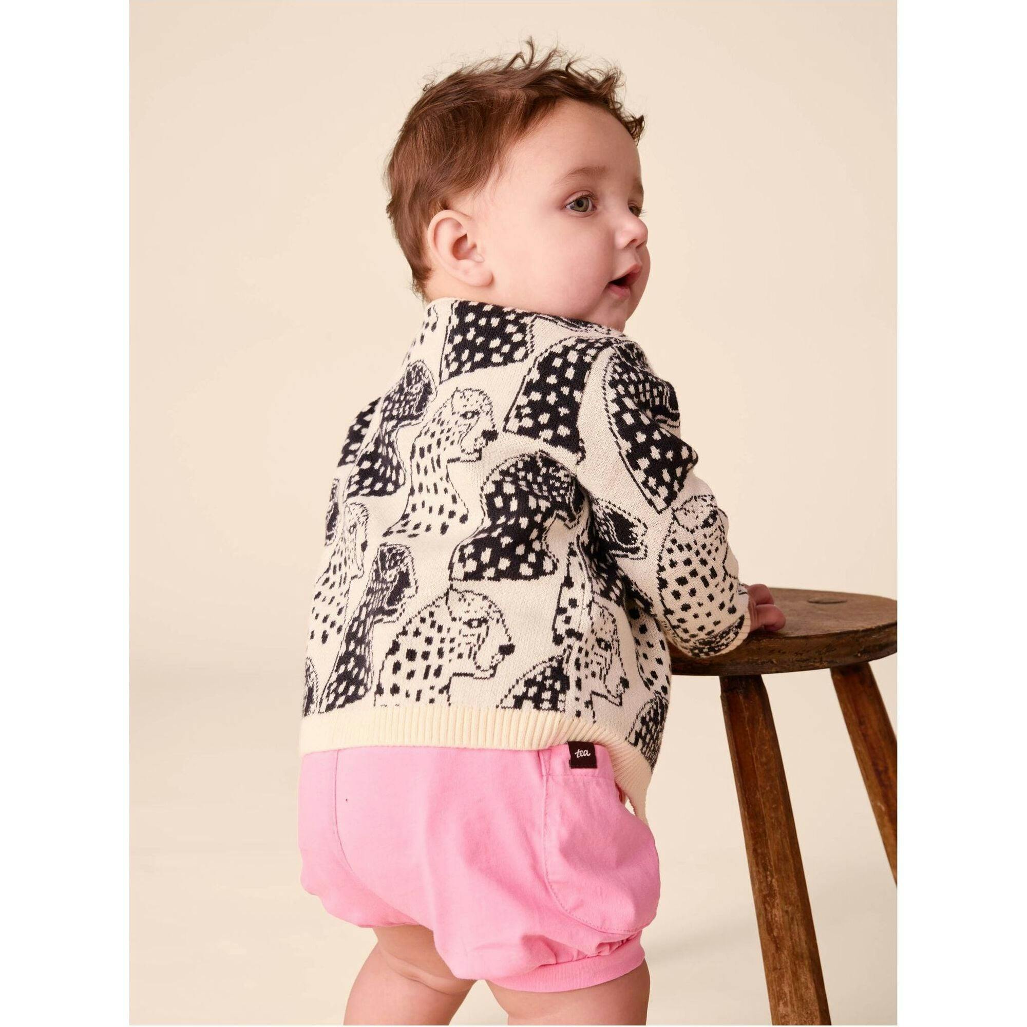 Bubble Pocket Baby Shorts, Pink