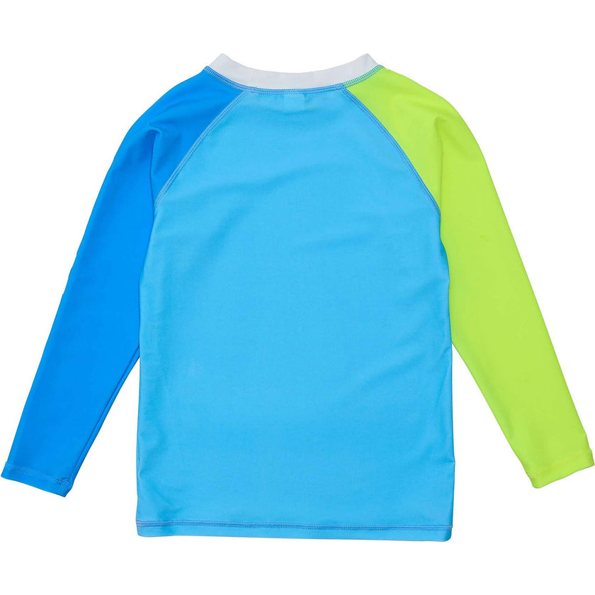 Color-Block Crew Neck Long Raglan Sleeve Rashguard