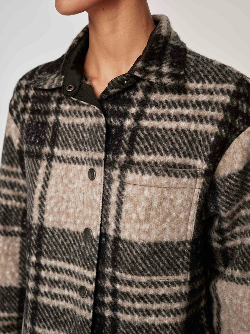 Faye Shirt | Fuzzy Plaid