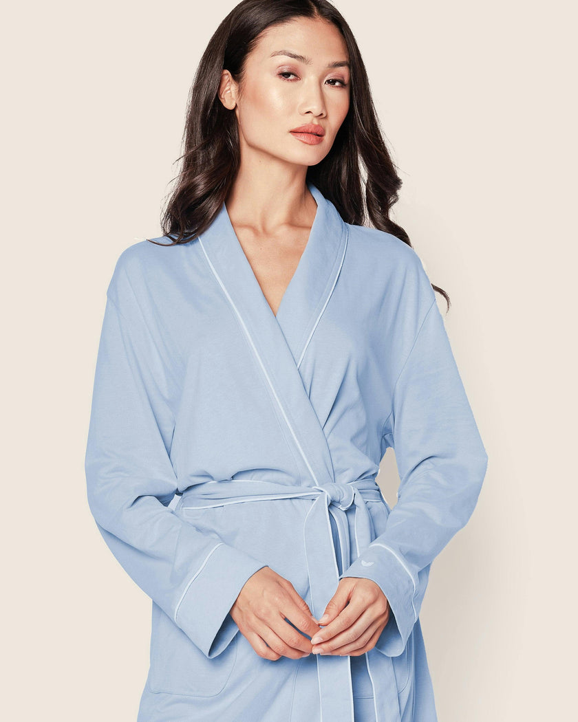 Women's Pima Robe in Periwinkle