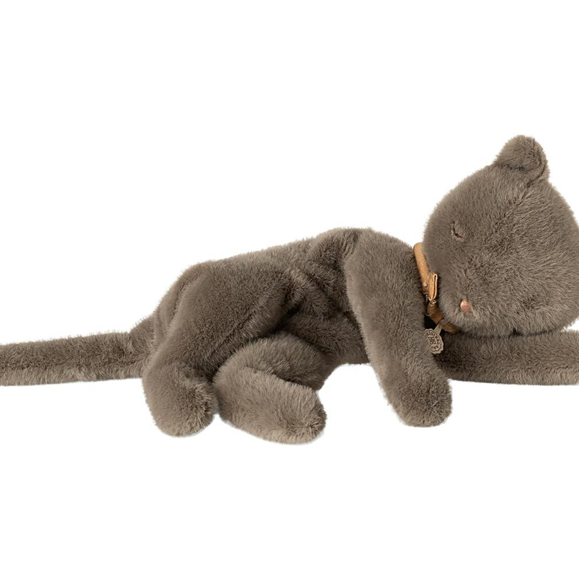 Sleeping kitten plush, Medium - Grey