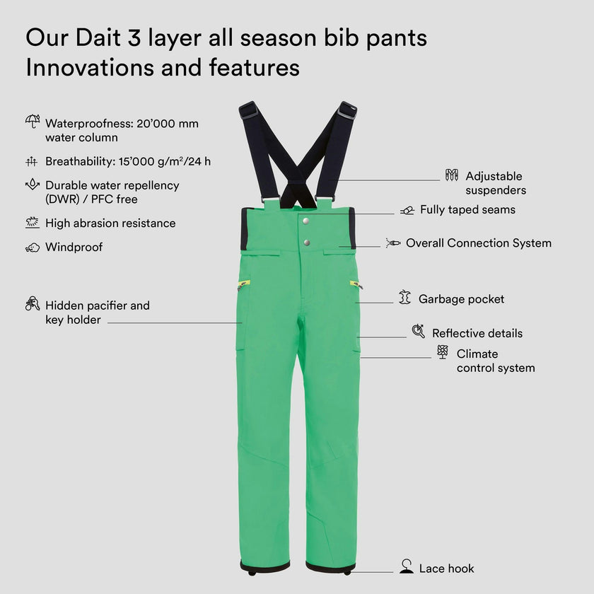 Dait 3 layer all season bib pants