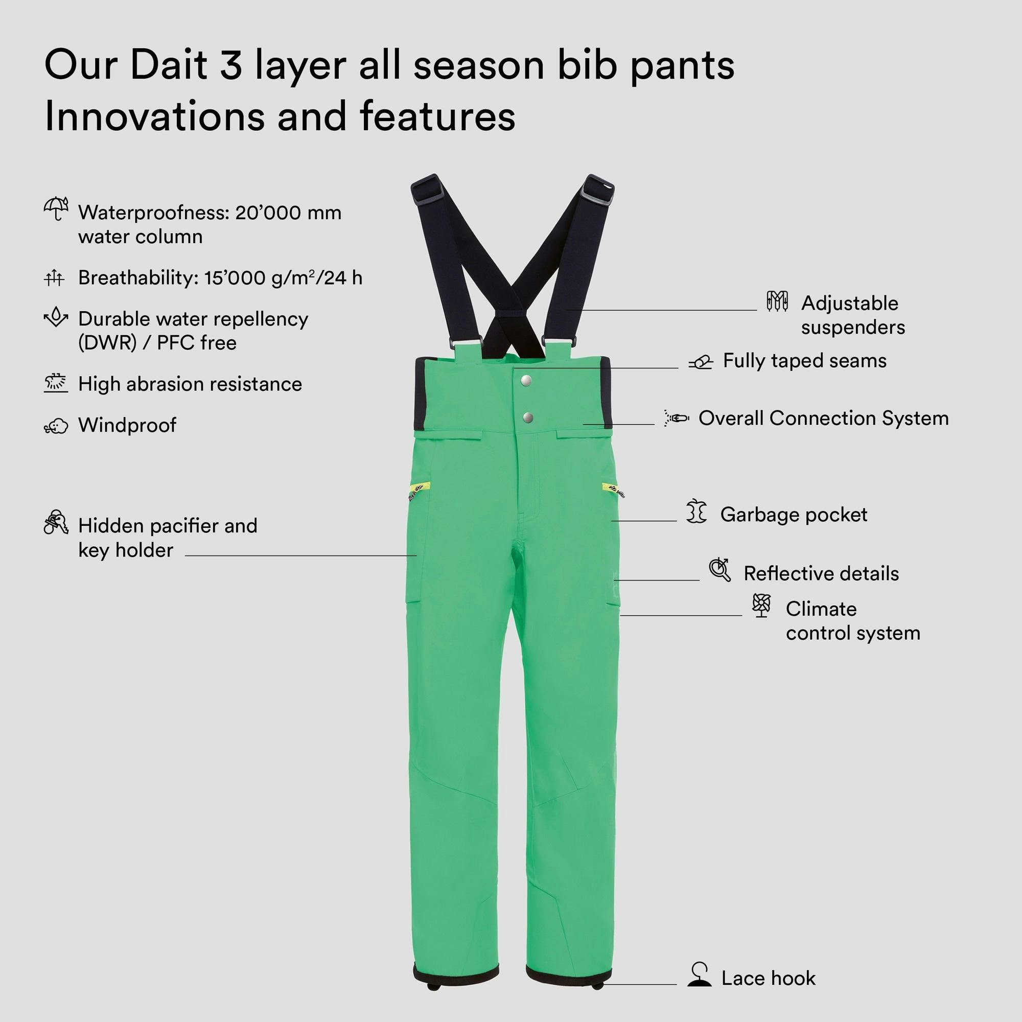 Dait 3 layer all season bib pants