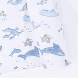 Watercolor Blue Whales - Swaddle Blanket