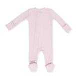 Solid Veiled Pink - 2 Way Zipper Footie