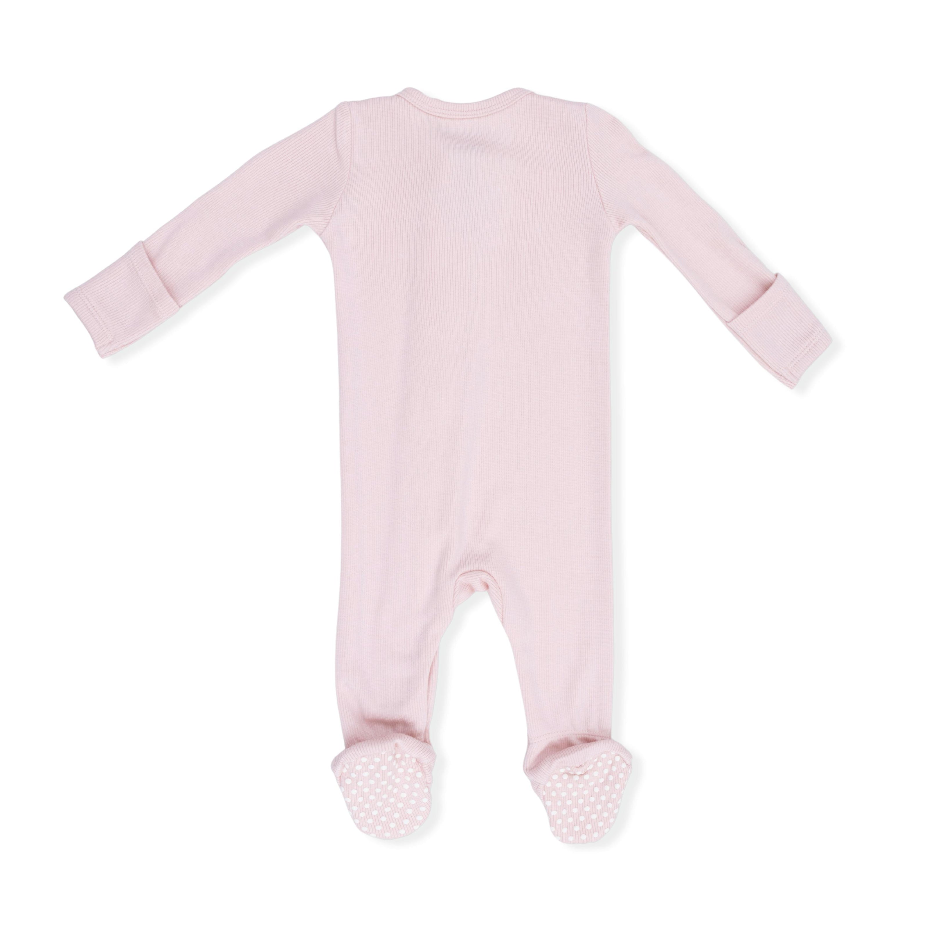 Solid Veiled Pink - 2 Way Zipper Footie