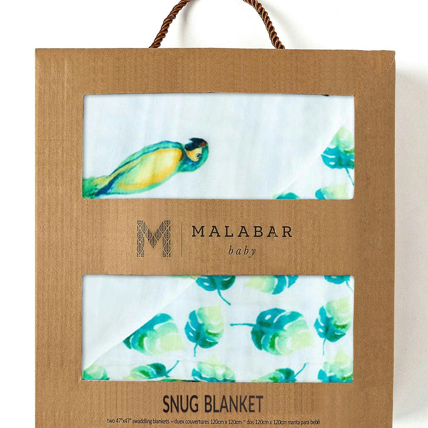 Organic Muslin Four-Layer Reversible Snug Blanket