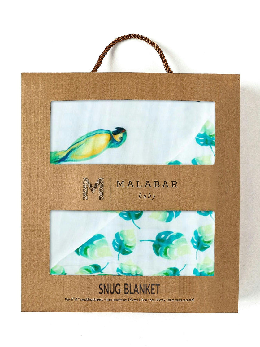 Organic Muslin Four-Layer Reversible Snug Blanket