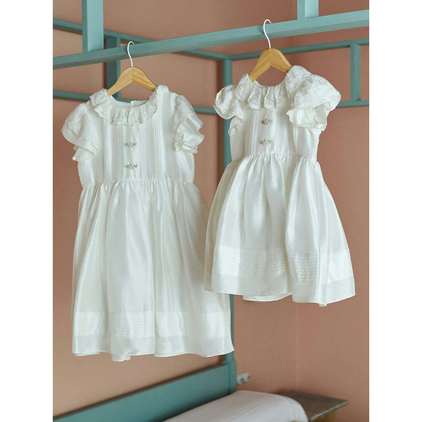 Ivory Lavinia Silk Ceremony Girl Dress