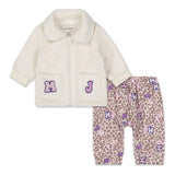 White Cardigan & Pink Trousers Set