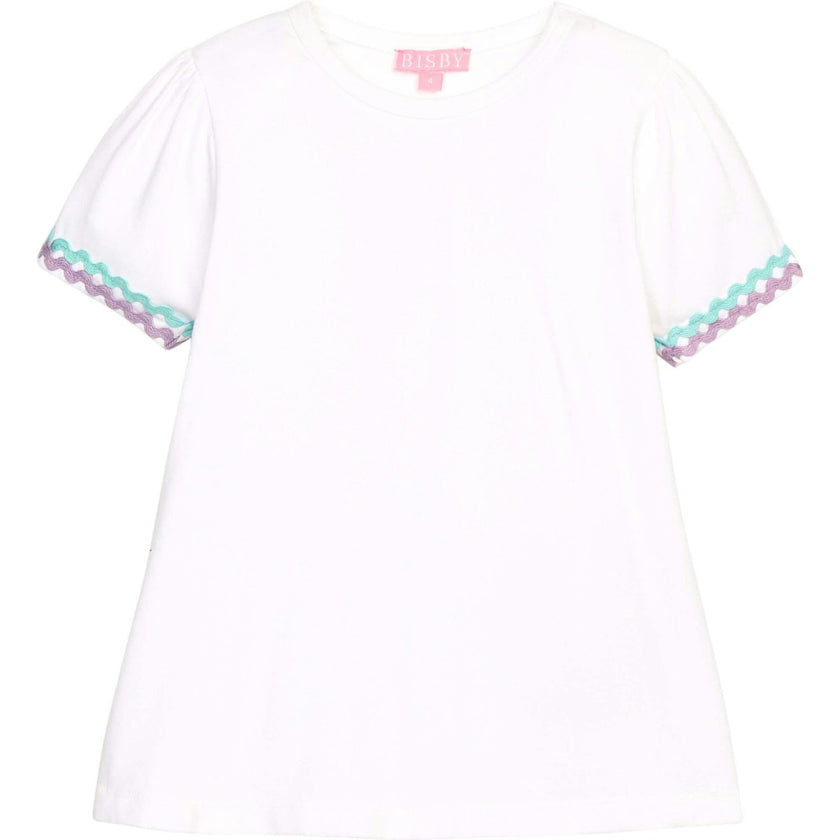 Ric Rac Essential Tee - Aqua & Lavender