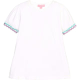 Ric Rac Essential Tee - Aqua & Lavender