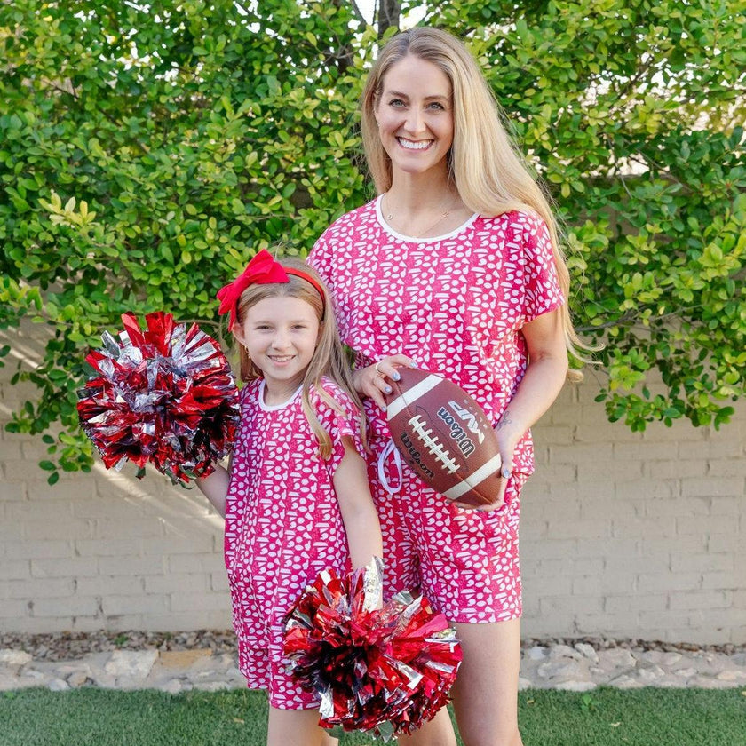 Emery Girls' Short Set - Pep Rally Red