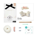 Sophie's Lily Bow & Booties Set | Rose quartz Stitch & Story