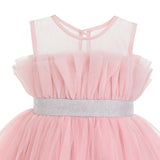 Pink Isolara Tulle Glitter Bow Dress