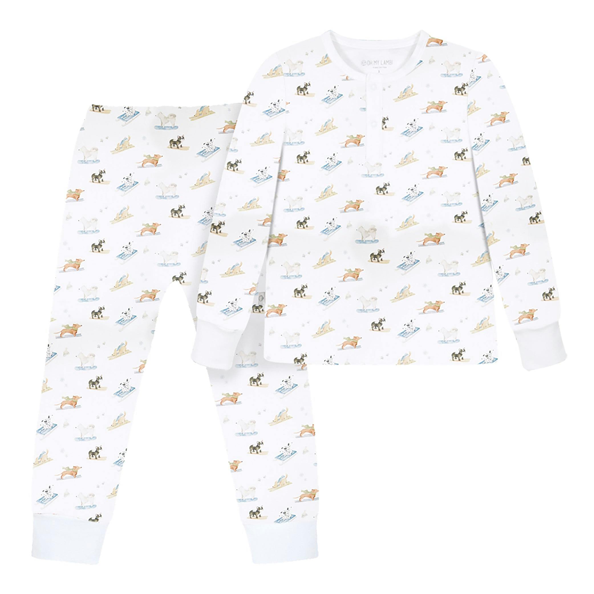 Ski Pups Boy Pima Long Pajama Set