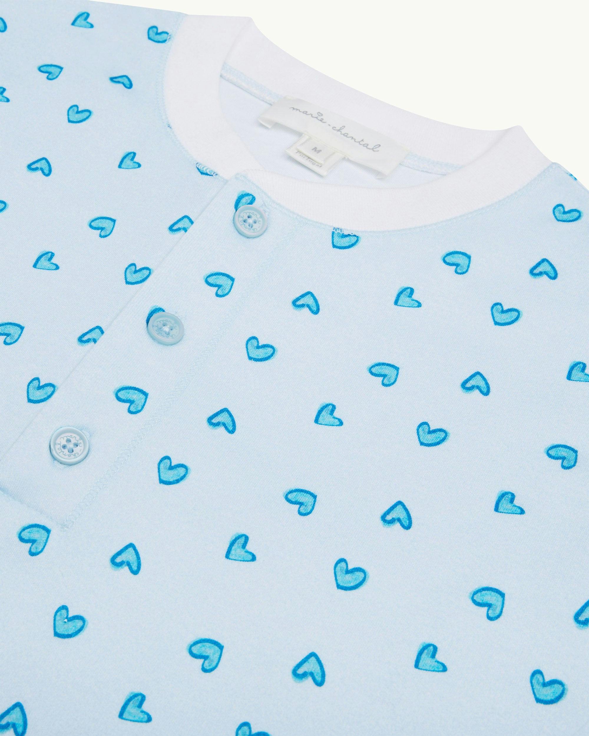 Love Heart Pyjama - Adult Blue