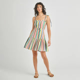 Womens Short Marilyn Dress - Parade Stripe