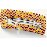 Jumbo Box Barrette in Tortoise Checker
