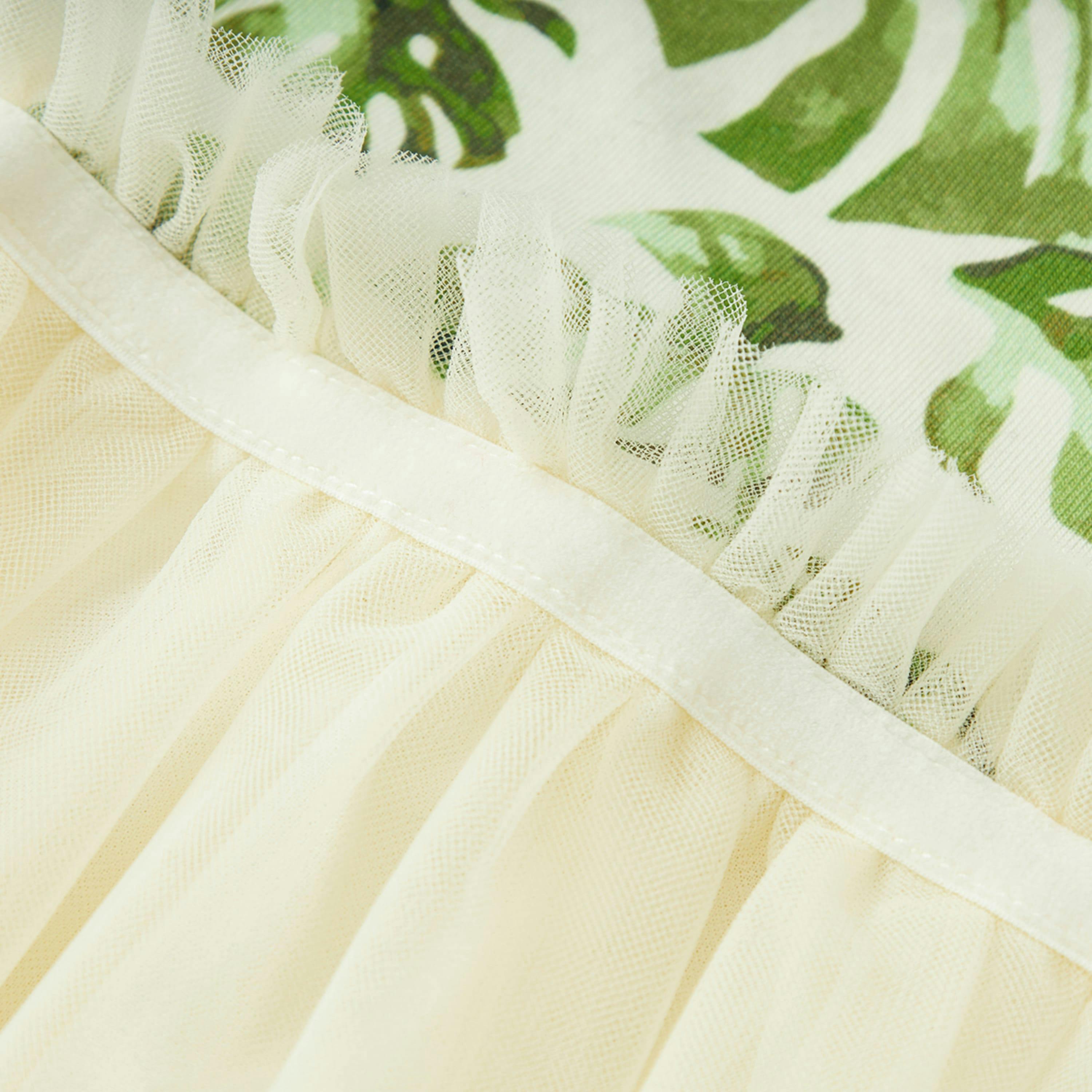 Island Leaf Cotton Stretch Ballet Dress