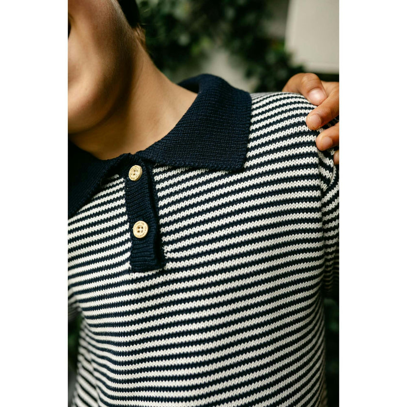 Sterling Short Sleeve Sweater - Navy