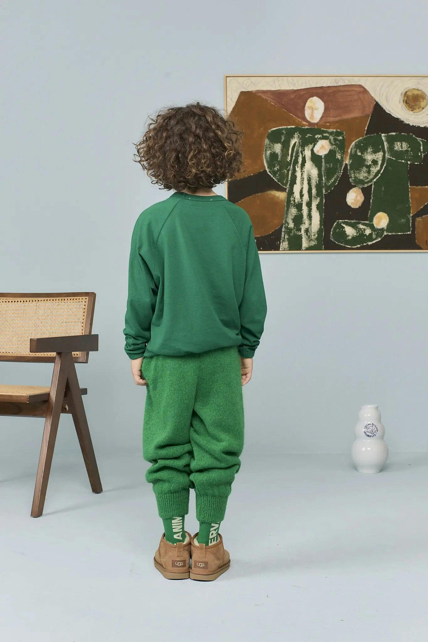 Dark Green Anteater Long Sleeve T-shirt