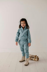 Fleece Zip Set Heather Gray