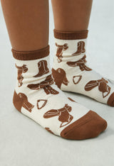 BIGFOOT cowboy print 5-pack socks