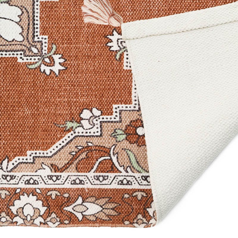 Lalitha Traditional Persian Pattern Tassel Rectangular Rug