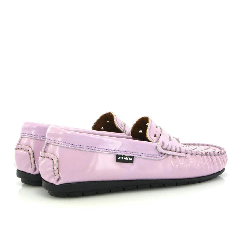032 Walkers - violet patent with hearts
