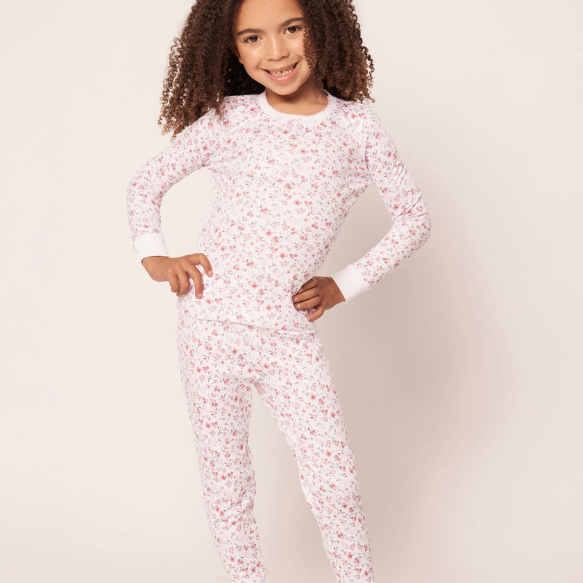 Kid's Pima Snug Fit Pajama Set in Dorset Floral