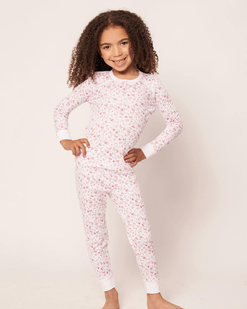 Kid's Pima Snug Fit Pajama Set in Dorset Floral