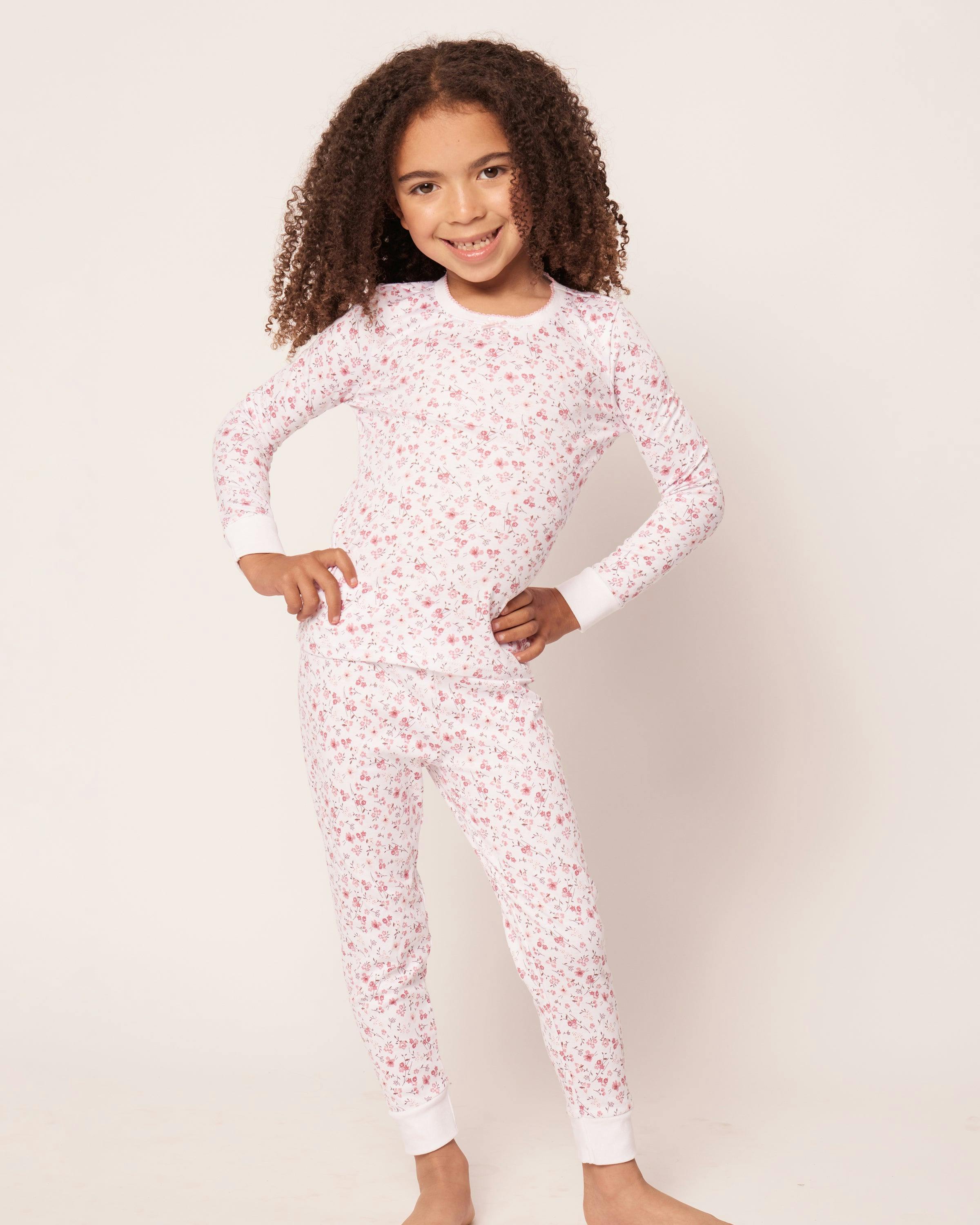 Kid's Pima Snug Fit Pajama Set in Dorset Floral