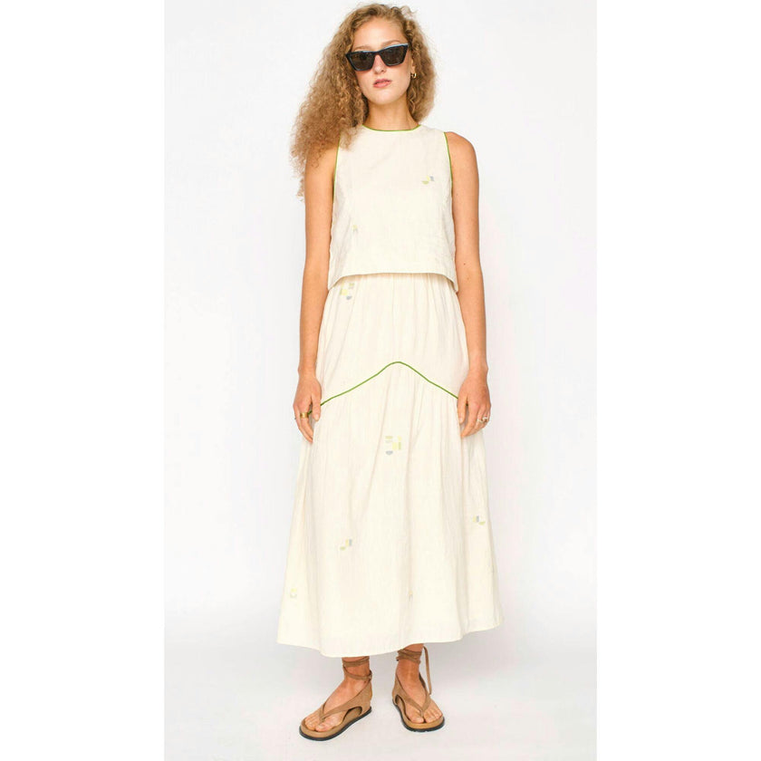 Brighton Skirt in Lime Jamdani